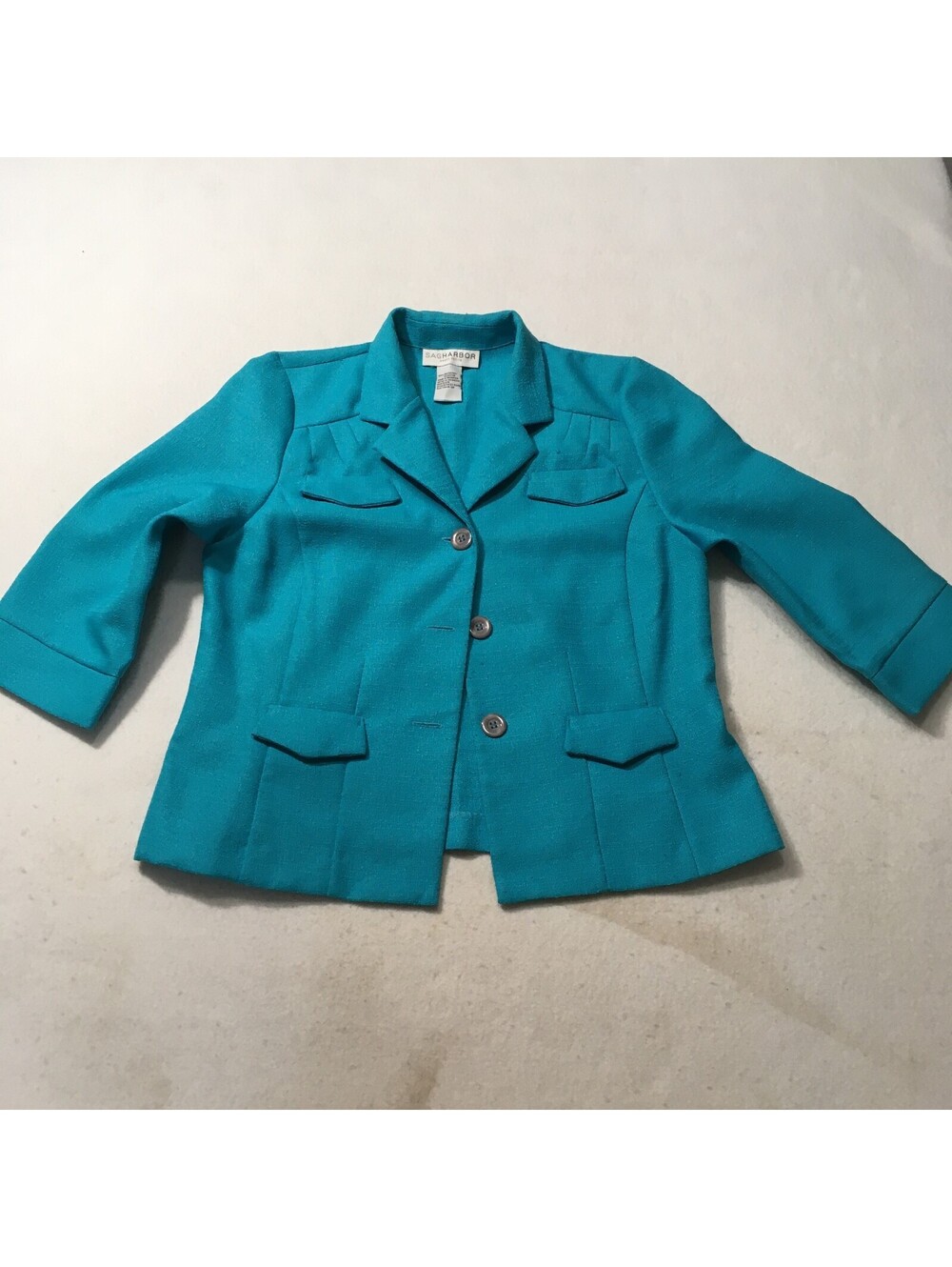 Sag Harbor Women turquoise SPRING JACKET mini coat
